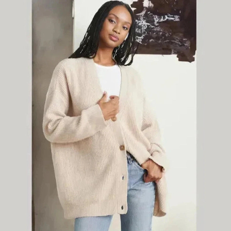 Dames Oversized Vest – Zachte Wolmix, Casual voor Herfst en Winter