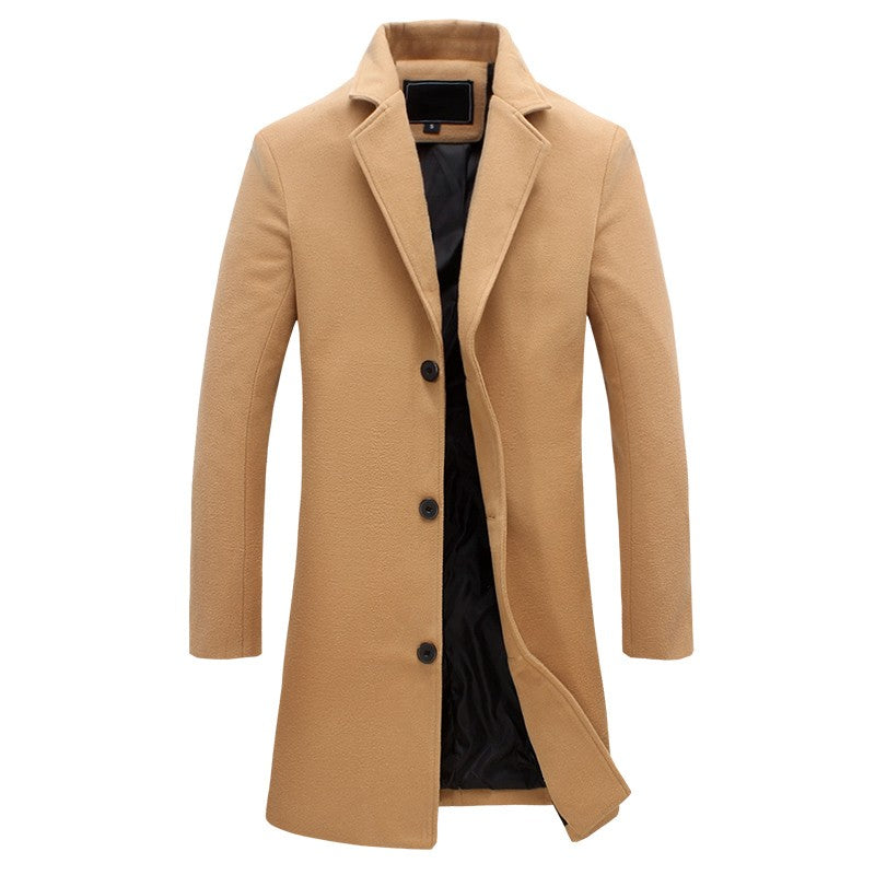 Heren Waterafstotende Trenchcoat – Lange Mouwen, Geschikt voor Koud Weer, Casual en Functioneel