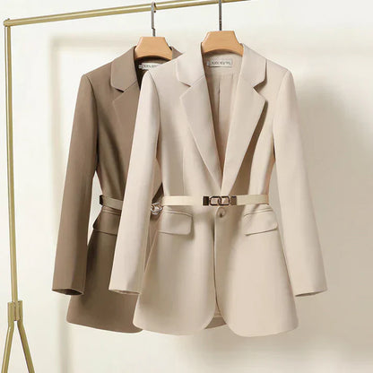 Elegante Blazer met Tailleband | Dames blazer met getailleerde pasvorm en klassieke snit