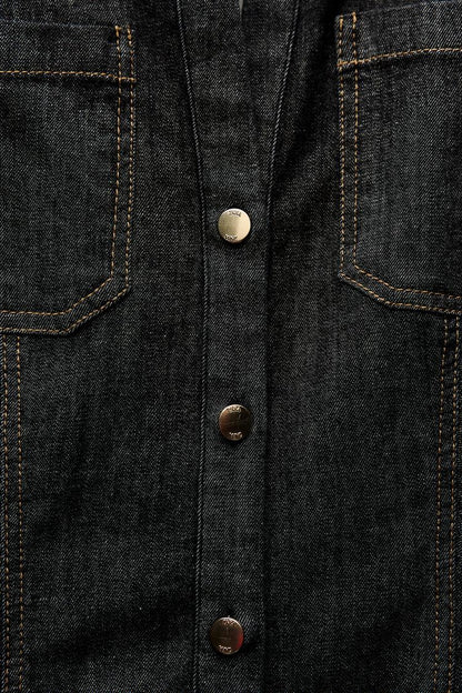 Sascha Denim Set | Dames Set met Getailleerde Top en Matchende Broek