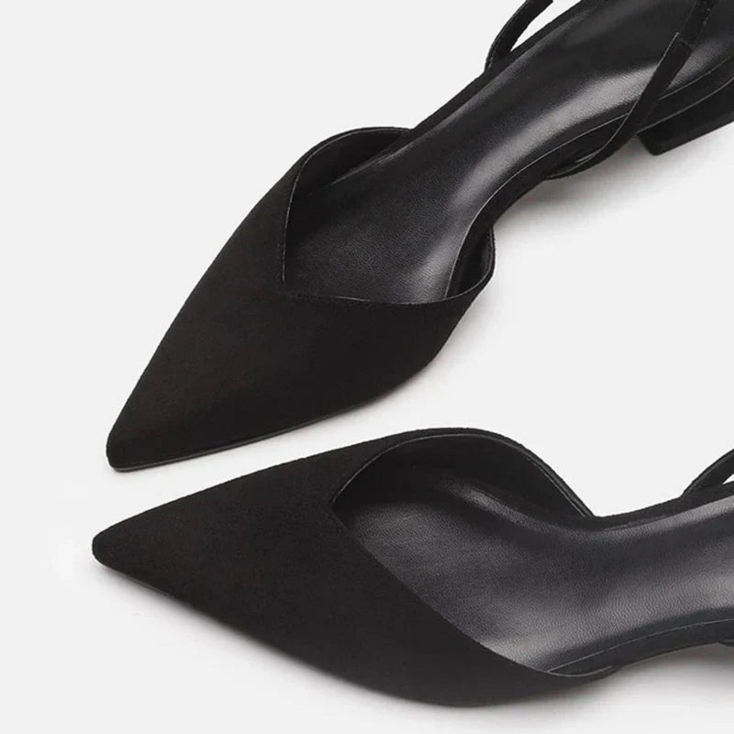 Oussama | Dames slingback pumps met lage hak en spitse neus