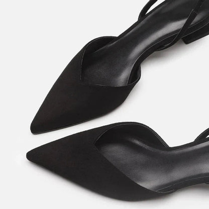 Oussama | Dames slingback pumps met lage hak en spitse neus
