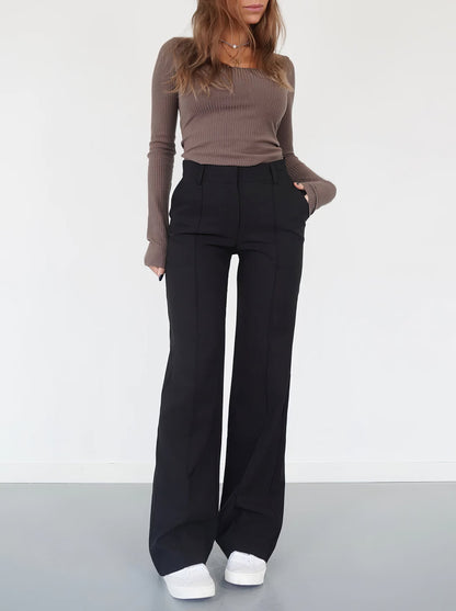 High Waist Pantalon | Dames broek met hoge taille en tijdloze elegantie