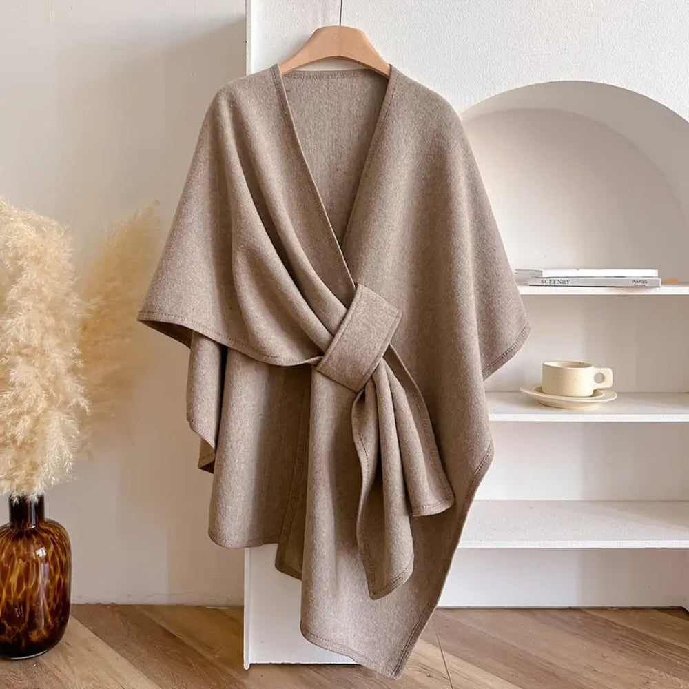 Winddichte Poncho – Microfibre Blend, Chic en Vrouwelijk voor Herfst en Winter Outfits