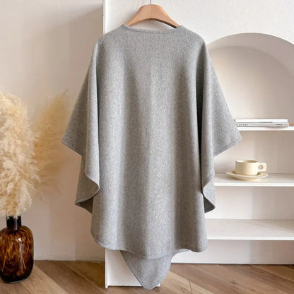 Winddichte Poncho – Microfibre Blend, Chic en Vrouwelijk voor Herfst en Winter Outfits