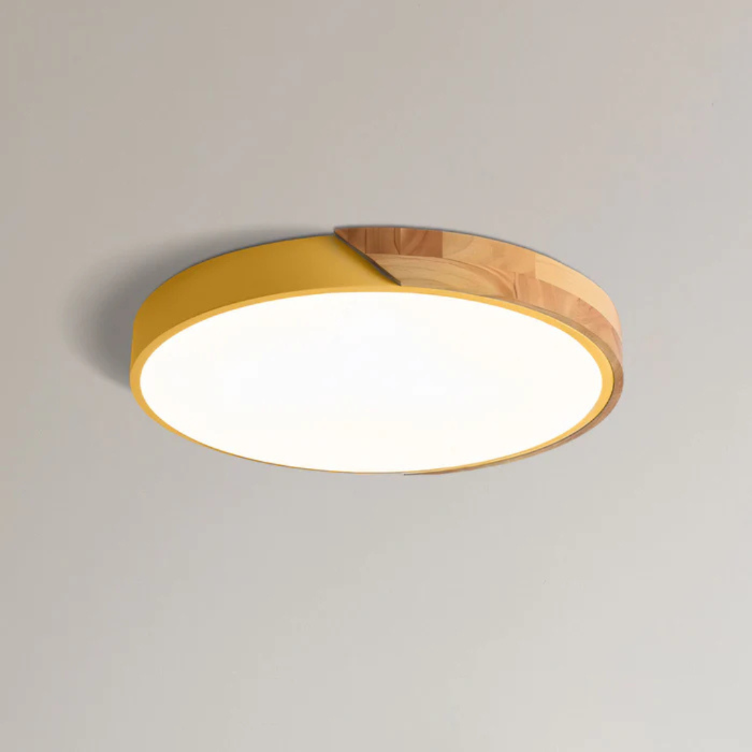 Scandinavische Houten Plafondlamp – Natuurlijk Hout, Modern Design voor Slaapkamer of Woonkamer Verlichting