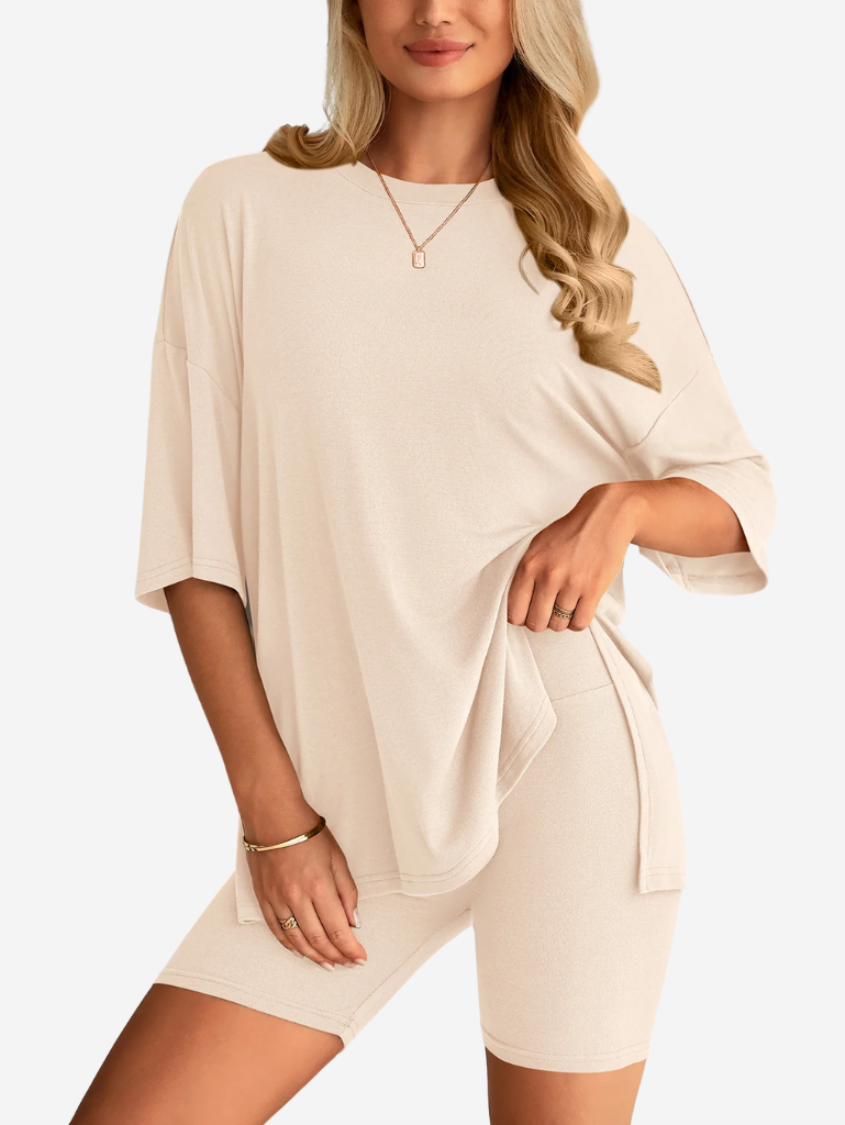 Danielle Duo Set | Oversized T-shirt &amp; Short voor Dames met Comfortabele Pasvorm