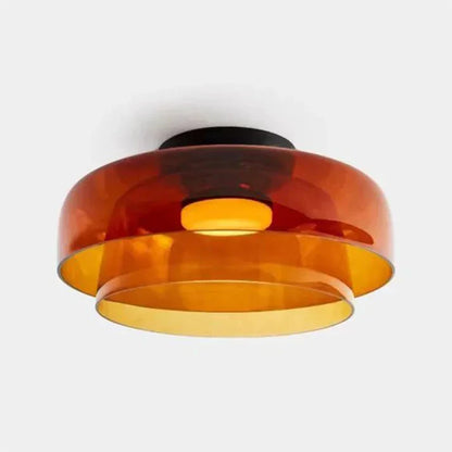Glazen Plafondlamp – Transparant, Scandinavisch Design met Driekleuren LED voor Woonkamer of Eetkamer