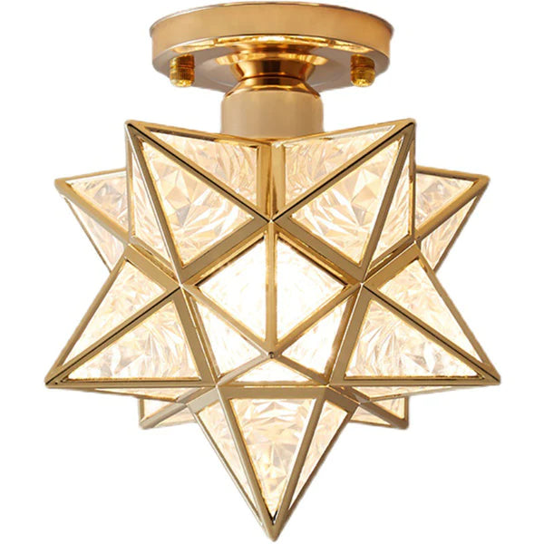 Stervorm Plafondlamp – Goud, Modern Design voor Hal, Eetkamer of Slaapkamer