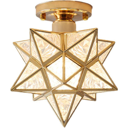 Stervorm Plafondlamp – Goud, Modern Design voor Hal, Eetkamer of Slaapkamer