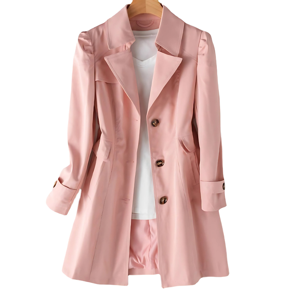 Eliza | Dames Trenchcoat – Lichtgewicht Trenchcoat met Elegante Snit en Vrouwelijke Belijning