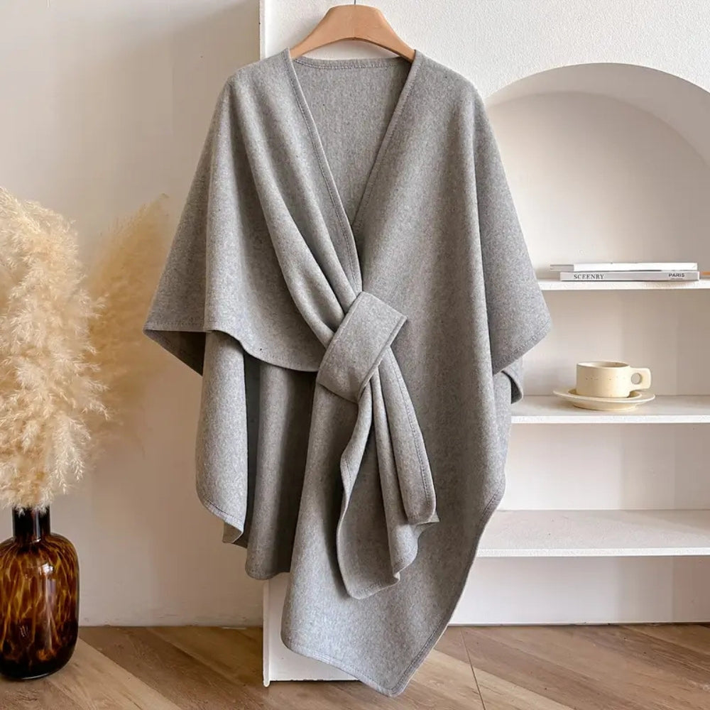 Winddichte Poncho – Microfibre Blend, Chic en Vrouwelijk voor Herfst en Winter Outfits