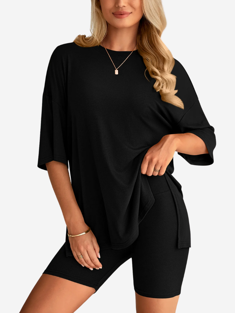 Danielle Duo Set | Oversized T-shirt &amp; Short voor Dames met Comfortabele Pasvorm