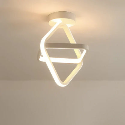 Moderne Plafondlamp – Aluminium en Acryl, Dubbel Ring Design voor Woonkamer of Slaapkamer Verlichting