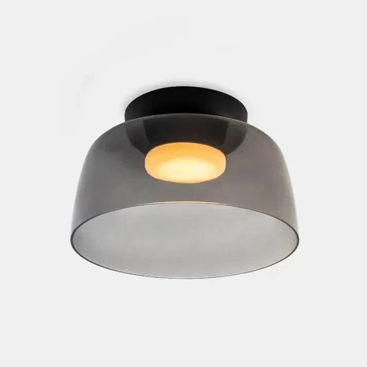 Glazen Plafondlamp – Transparant, Scandinavisch Design met Driekleuren LED voor Woonkamer of Eetkamer