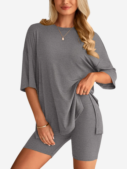 Danielle Duo Set | Oversized T-shirt &amp; Short voor Dames met Comfortabele Pasvorm