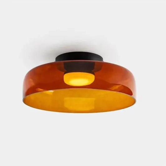 Glazen Plafondlamp – Transparant, Scandinavisch Design met Driekleuren LED voor Woonkamer of Eetkamer