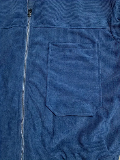 Corduroy Jacket | Dames jas van ribstof met ritssluiting en rechte pasvorm