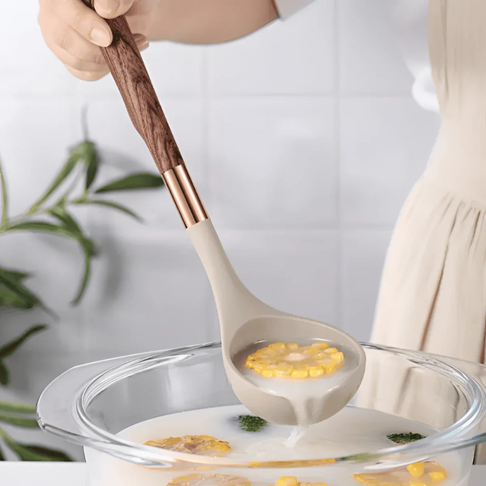 Silicone Keukengerei Set – 10 Delige, Hittebestendige Gereedschappen voor Moderne Keuken