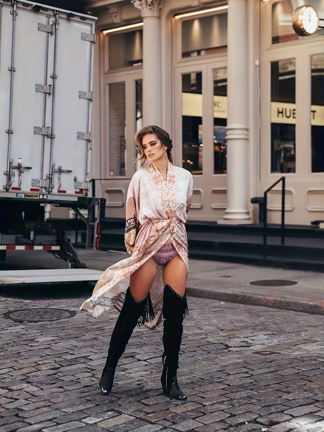 Dames Kimono – Luchtige Bloemenprint met Elegante Ceintuur voor een Verfijnde Look