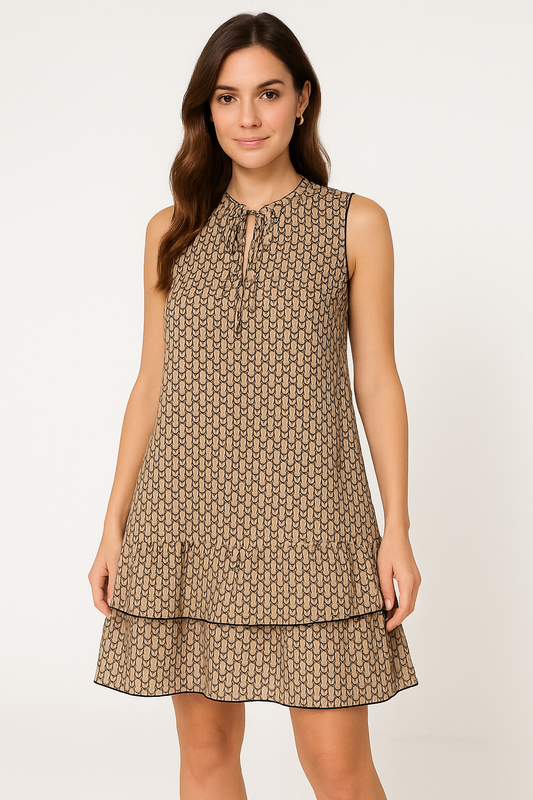 Alide | Dames Mouwloze Jurk – Relaxte Pasvorm met Gelaagde Zoom voor Ademend Zomercomfort