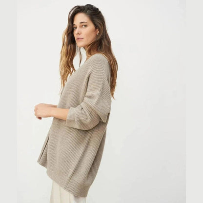 Dames Oversized Vest – Zachte Wolmix, Casual voor Herfst en Winter