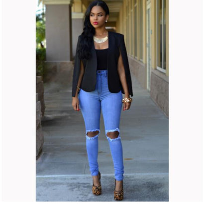 Thessa | Dames Blazer – Open Voorkant, Gestructureerde Pasvorm, Tijdloze Elegantie