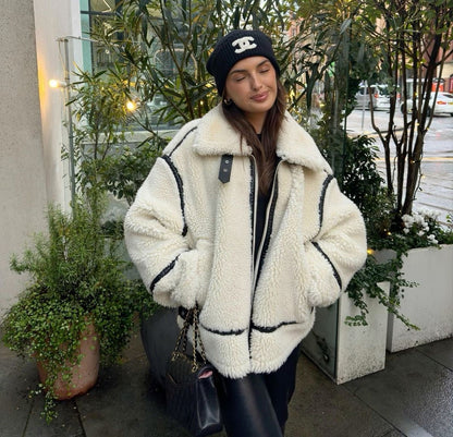 Aurora Teddy Coat | Dames teddy jas met oversized fit en fluffy stof
