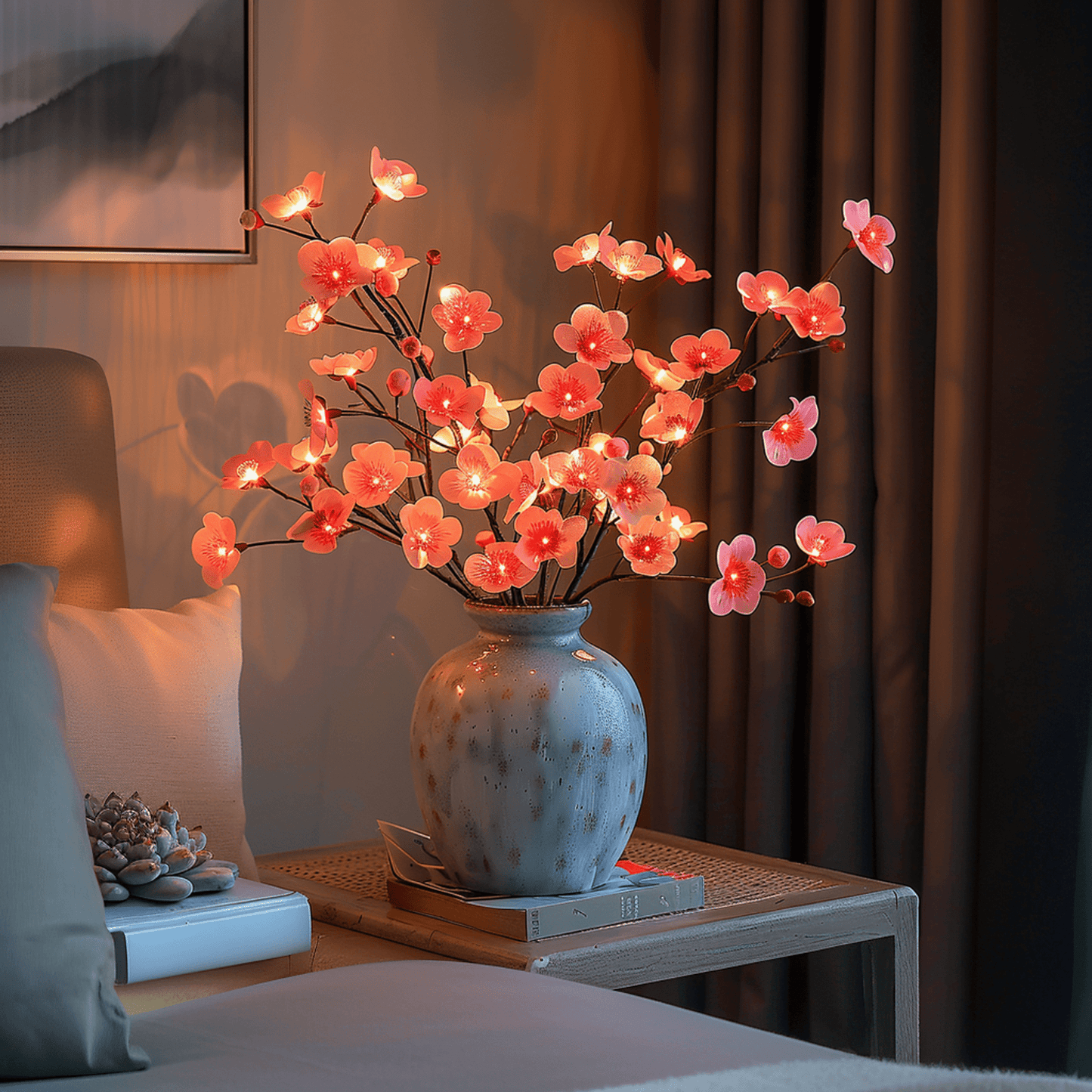 Olijftak Sfeerlamp – Warm Witte LED Verlichting met Verstelbare Takken voor Binnendecoratie