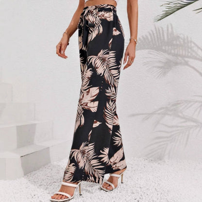 Celina | Dames Broek met Wijde Pijpen – Bohemian Print, Hoge Taille & Ademend Comfort voor Zomer en Vakantie