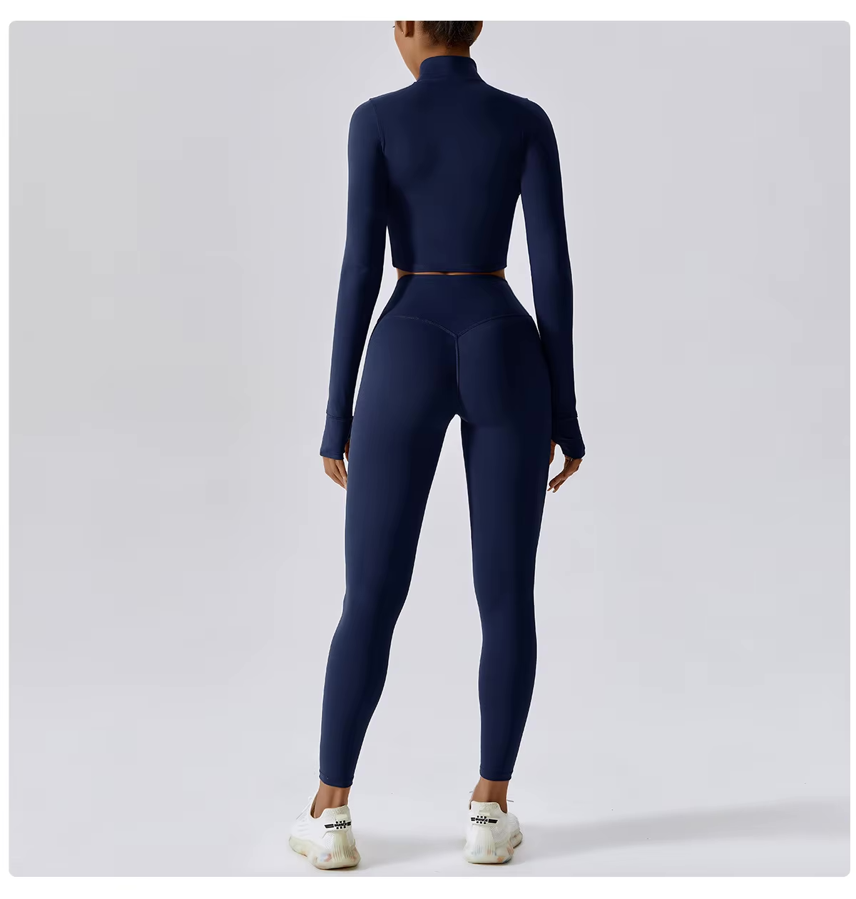 Tammy Sport Set | Dames 3-delige sportoutfit met high-waist legging, sport-bh en cropped jack