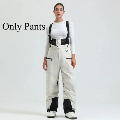 Dames Waterdichte en Winddichte Snowpants – Thermisch, Zwart, Ideaal voor Skiën en Snowboarden in de Winter