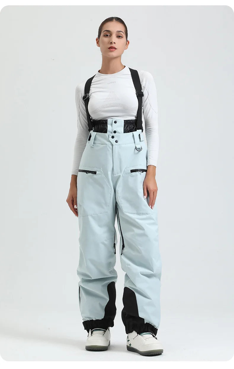 Dames Waterdichte en Winddichte Snowpants – Thermisch, Zwart, Ideaal voor Skiën en Snowboarden in de Winter