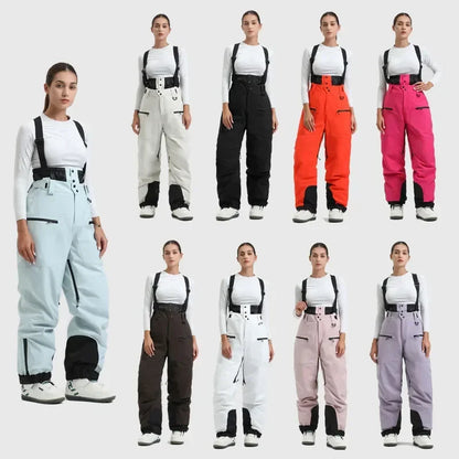 Dames Waterdichte en Winddichte Snowpants – Thermisch, Zwart, Ideaal voor Skiën en Snowboarden in de Winter