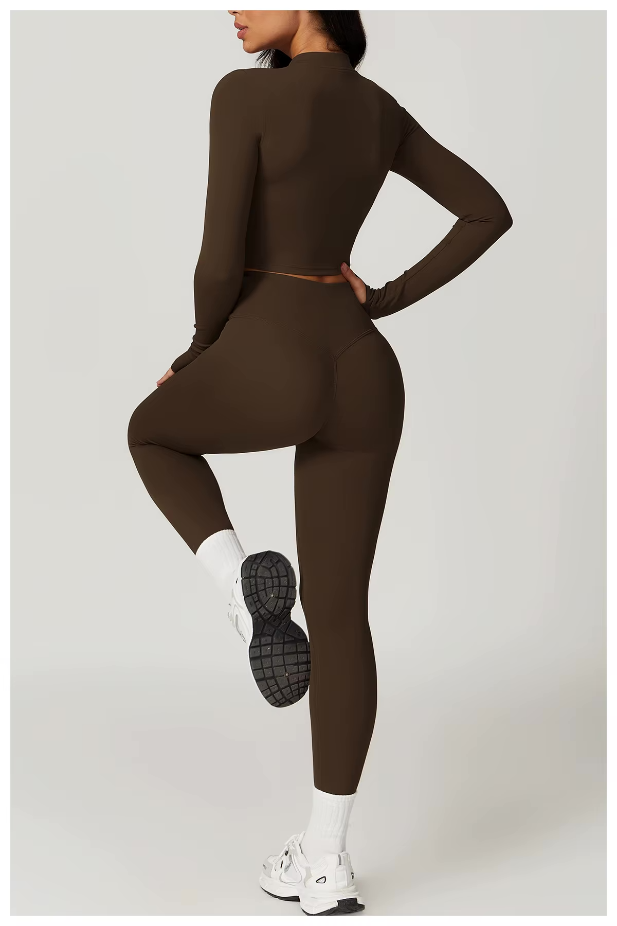 Tammy Sport Set | Dames 3-delige sportoutfit met high-waist legging, sport-bh en cropped jack