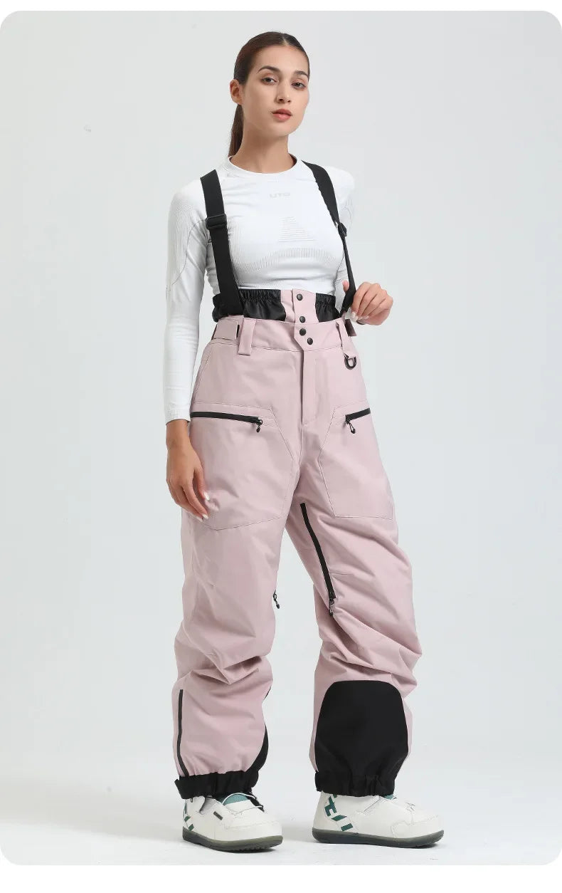 Dames Waterdichte en Winddichte Snowpants – Thermisch, Zwart, Ideaal voor Skiën en Snowboarden in de Winter
