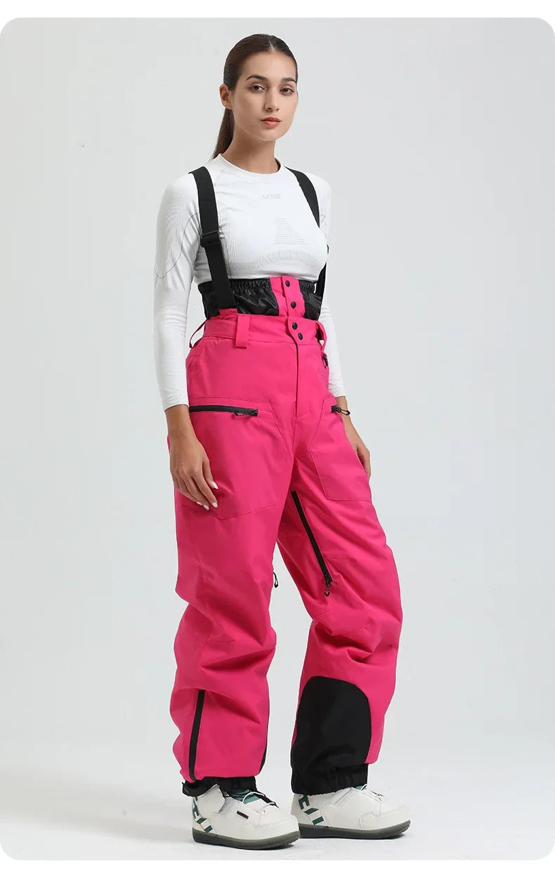 Dames Waterdichte en Winddichte Snowpants – Thermisch, Zwart, Ideaal voor Skiën en Snowboarden in de Winter