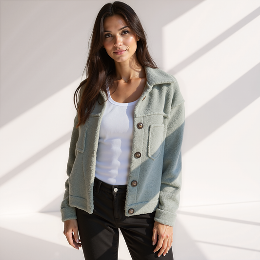 Yael Jas | Dames Fleece Herfstjas met Reverskraag en Tijdloze Snit