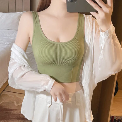 Dames sporttop set met ribstructuur en comfortabele pasvorm