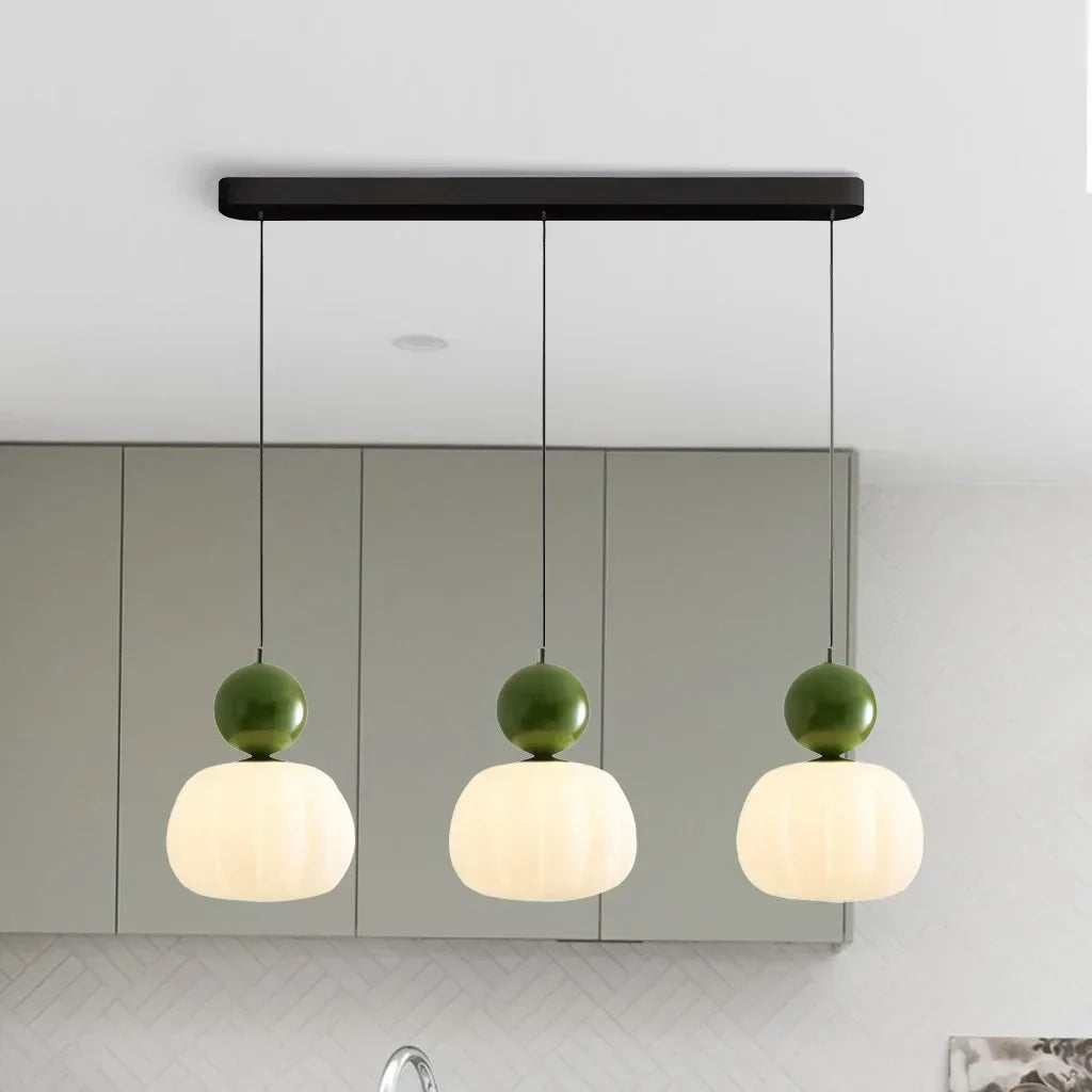 Hanglamp | Moderne metalen hanglamp met 3 lichtpunten in crème en andere kleuren
