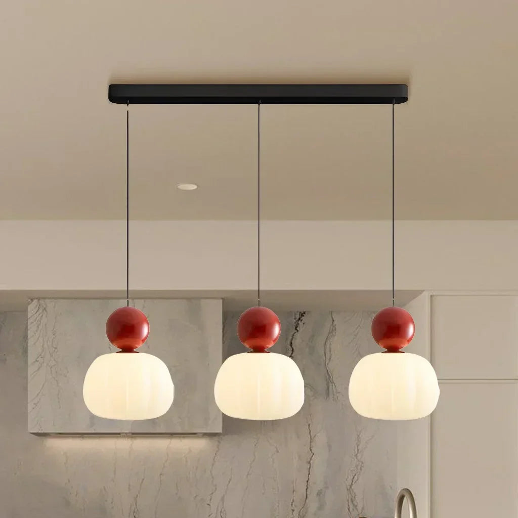 Hanglamp | Moderne metalen hanglamp met 3 lichtpunten in crème en andere kleuren
