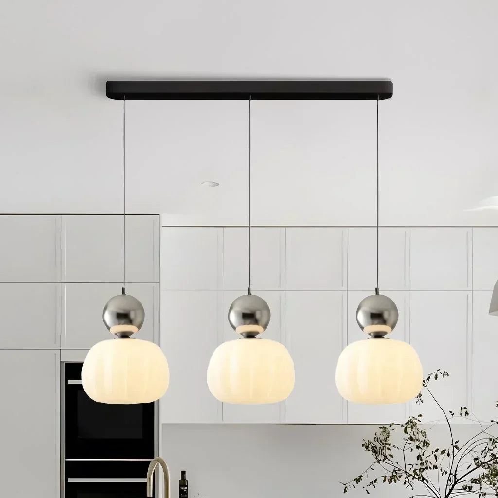 Hanglamp | Moderne metalen hanglamp met 3 lichtpunten in crème en andere kleuren