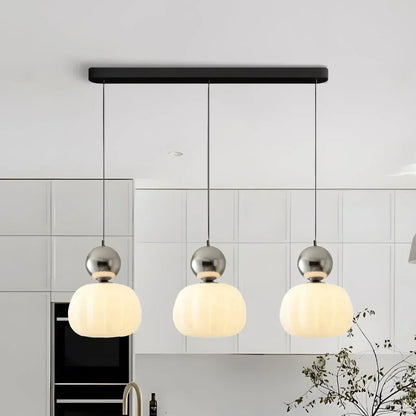 Hanglamp | Moderne metalen hanglamp met 3 lichtpunten in crème en andere kleuren