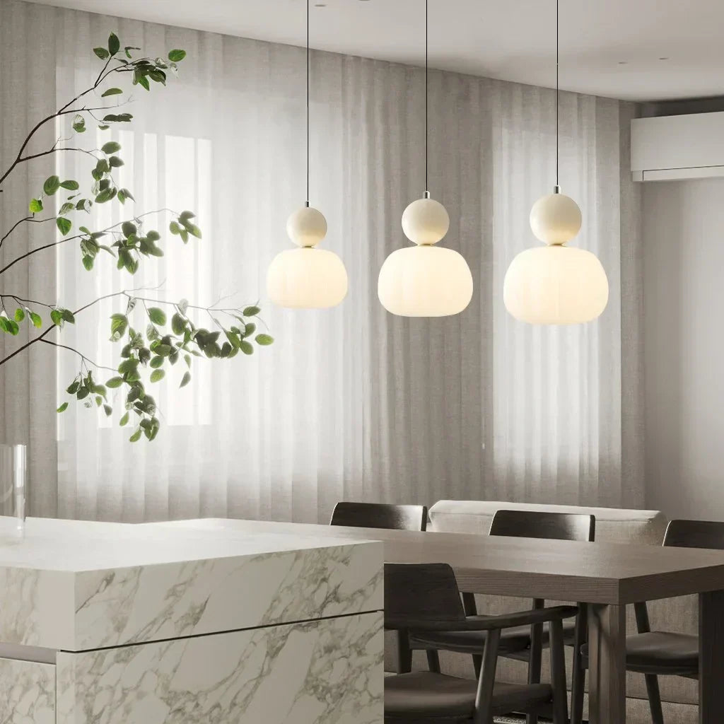 Hanglamp | Moderne metalen hanglamp met 3 lichtpunten in crème en andere kleuren
