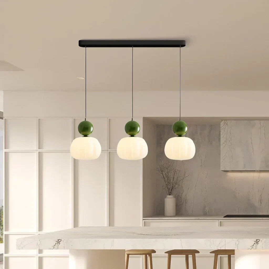 Hanglamp | Moderne metalen hanglamp met 3 lichtpunten in crème en andere kleuren