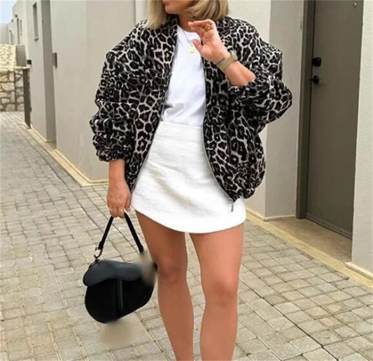 Zella | Bomber Jas Met Luipaard Print