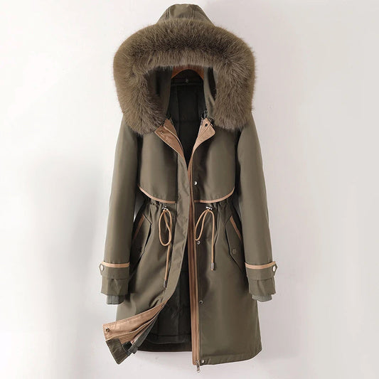 Dames Lange Parka Jas – Faux Fur Trim, Waterafstotend, Casual voor Koudere Dagen