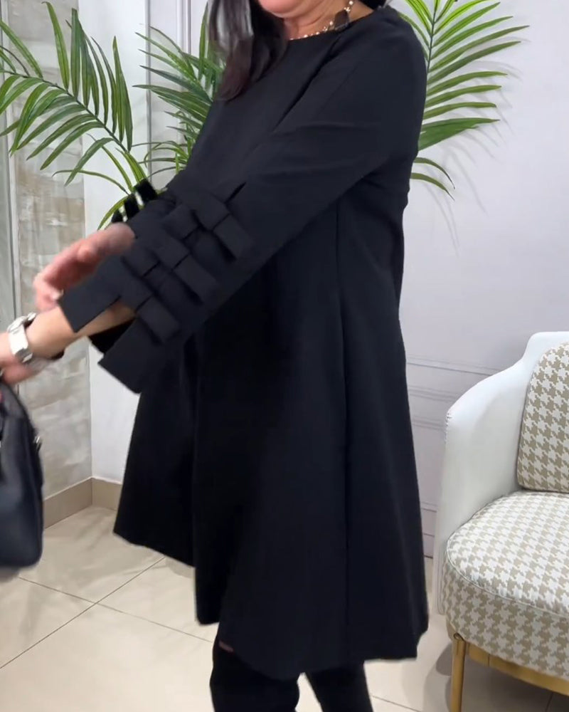 Dames Casual Lange Mouwen Jurk – Dagjurk voor Kantoor en Vrije Tijd