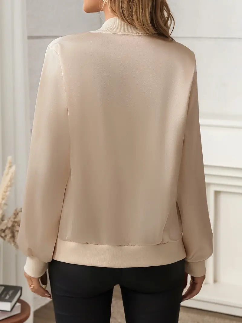 Eliska | Dames Jack – Zacht Ademend Jack met Ritssluiting en Minimalistisch Design