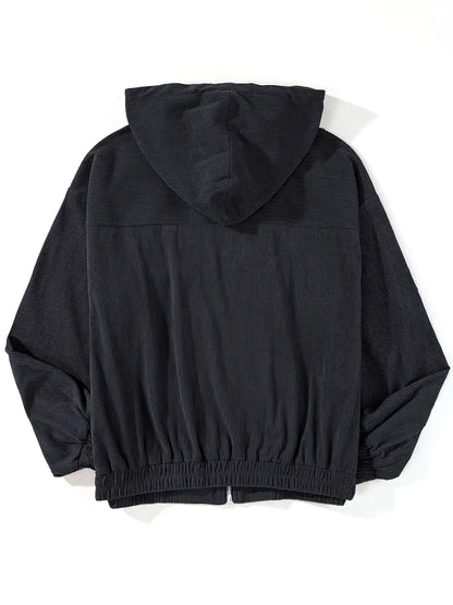 Corduroy Jacket | Dames jas van ribstof met ritssluiting en rechte pasvorm